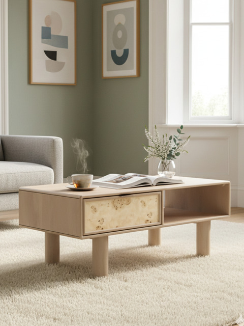 Aurea Burl Coffee Table - Natural - image 1