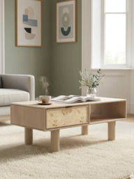 Aurea Burl Coffee Table - Natural - thumbnail 1
