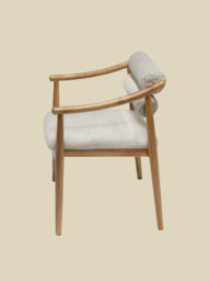 Rowan Cream Upholstered Dining Chair - thumbnail 4