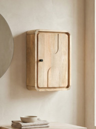 Luce Mango Wood One Door Cabinet - thumbnail 1