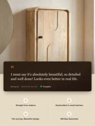 Luce Mango Wood One Door Cabinet - thumbnail 3
