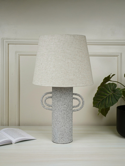 Darcy Textured Grey Metal Table Lamp - image 1