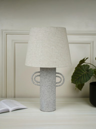 Darcy Textured Grey Metal Table Lamp - thumbnail 1