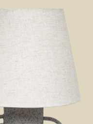 Darcy Textured Grey Metal Table Lamp - thumbnail 4