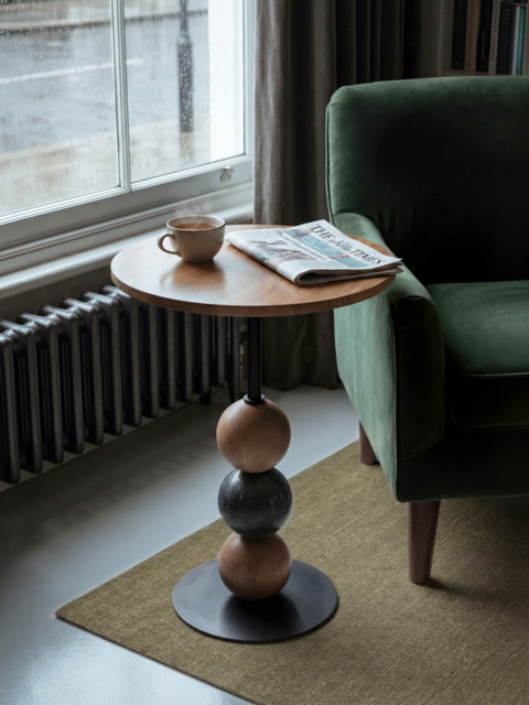 Lydia Mango Wood Sculptural Side Table - Light Wood - image 1