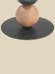 Lydia Mango Wood Sculptural Side Table - Light Wood - thumbnail 6