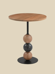 Lydia Mango Wood Sculptural Side Table - Light Wood - thumbnail 2