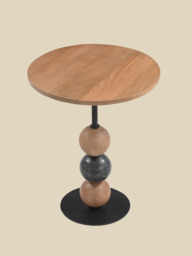 Lydia Mango Wood Sculptural Side Table - Light Wood - thumbnail 3