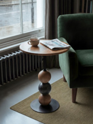 Lydia Mango Wood Sculptural Side Table - Light Wood