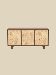 Aurea Burl Three Door Sideboard - Walnut - thumbnail 2