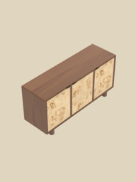 Aurea Burl Three Door Sideboard - Walnut - thumbnail 5