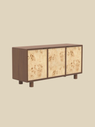 Aurea Burl Three Door Sideboard - Walnut - thumbnail 3