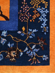 Elsira Hand-Knotted Wool & Bamboo Silk Rug - Orange - thumbnail 6