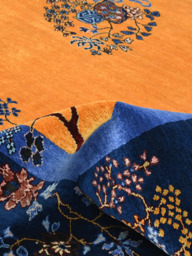 Elsira Hand-Knotted Wool & Bamboo Silk Rug - Orange - thumbnail 5