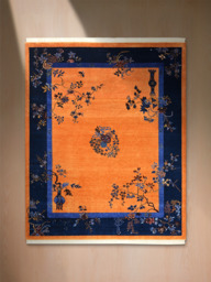 Elsira Hand-Knotted Wool & Bamboo Silk Rug - Orange - thumbnail 2