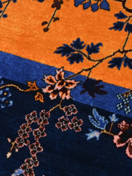 Elsira Hand-Knotted Wool & Bamboo Silk Rug - Orange - thumbnail 4