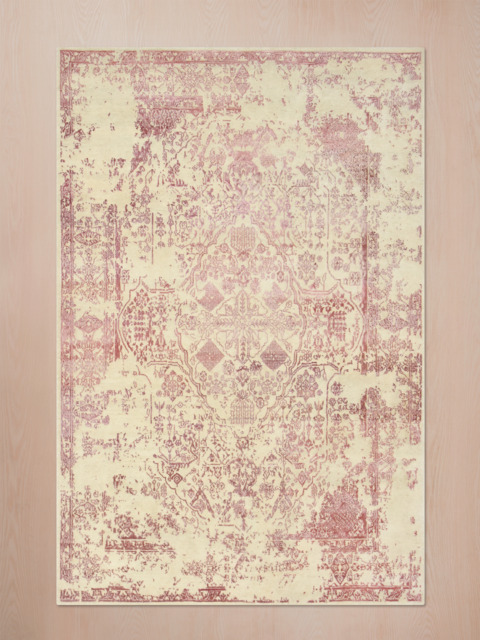Shirin Rose Wool & Bamboo Silk Hand-Knotted Rug - image 1