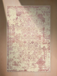Shirin Rose Wool & Bamboo Silk Hand-Knotted Rug - thumbnail 2