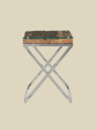 Aria Reclaimed Wood Side Table - thumbnail 2