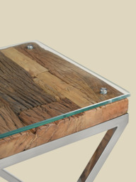 Aria Reclaimed Wood Side Table - thumbnail 5