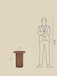 Eldric Fluted Side Table - thumbnail 6