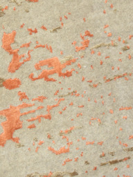 Orlune Hand-Knotted Bamboo Silk Blend Rug - Orange - thumbnail 4