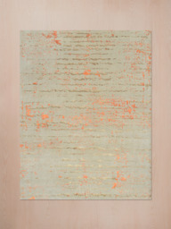 Orlune Hand-Knotted Bamboo Silk Blend Rug - Orange