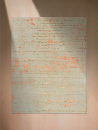 Orlune Hand-Knotted Bamboo Silk Blend Rug - Orange - thumbnail 2