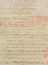 Orlune Hand-Knotted Bamboo Silk Blend Rug - Orange - thumbnail 3