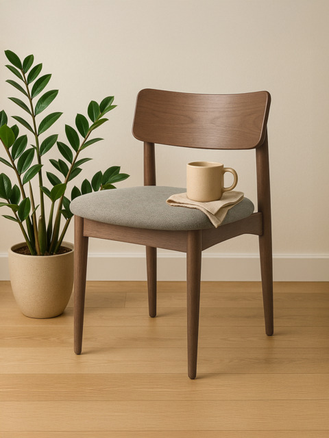 Noami Grey Upholstered Dining Chair - image 1