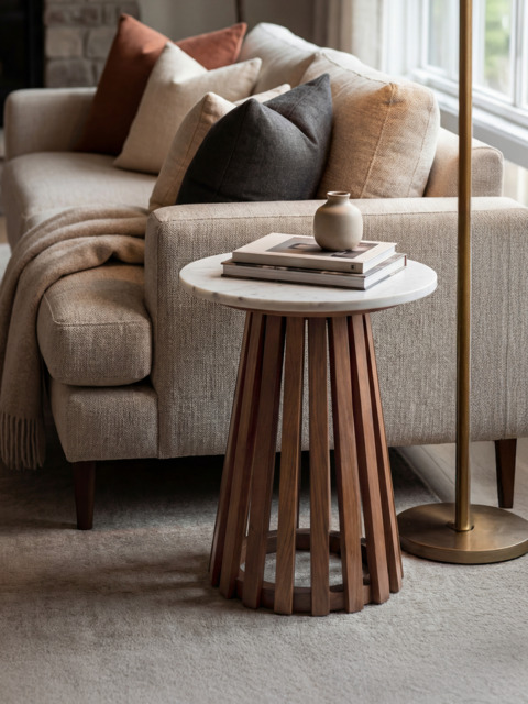 Livia Marble Side Table - image 1