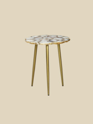 Damon Agate Side Table - Pearl - thumbnail 2