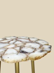 Damon Agate Side Table - Pearl - thumbnail 6