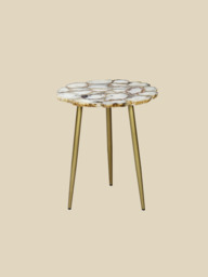 Damon Agate Side Table - Pearl - thumbnail 4