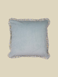 Maribelle Blue Cotton Cushion - thumbnail 2