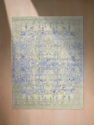 Patsy Wool & Bamboo Silk Hand-Knotted Rug - Blue - thumbnail 2