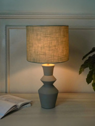 Celia Grey Metal Table Lamp - thumbnail 2