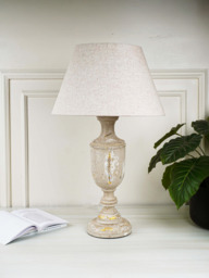 Solace Distressed Wooden Table Lamp