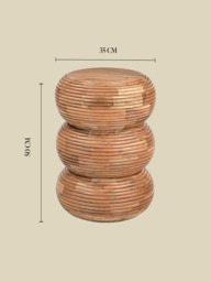 Kyra Totem-Shaped Wooden Side Table - thumbnail 6