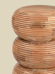 Kyra Totem-Shaped Wooden Side Table - thumbnail 4