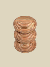 Kyra Totem-Shaped Wooden Side Table - thumbnail 3