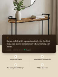 Duke Reclaimed Wood Console Table - thumbnail 3