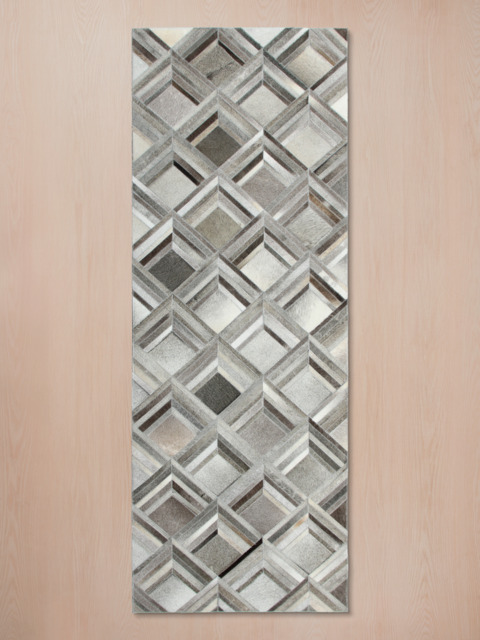 Ashen Hide & Wool Rug - Runner-80x250 cm