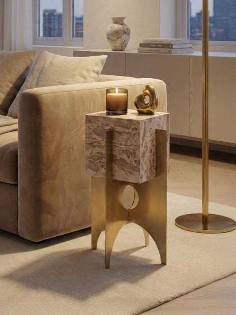 Aurex Marble Top Side Table - image 1
