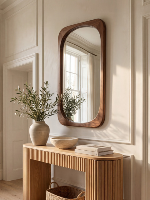 Cove Mango Wood Mirror - Warm Wood - image 1