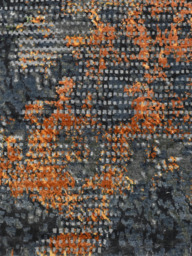 Orvane Hand-Knotted Wool & Bamboo Silk Abstract Rug - Charcoal - thumbnail 6