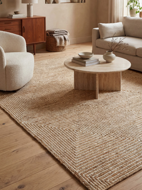 Falak Hand-woven Jute Rug - image 1