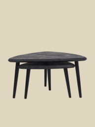 Cairo Wooden Nesting Coffee Tables - Black - thumbnail 3