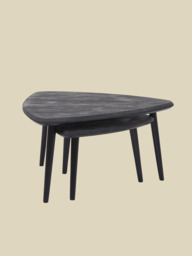 Cairo Wooden Nesting Coffee Tables - Black - thumbnail 6