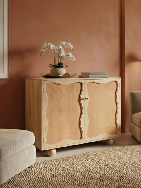 Carlo Two Door Cabinet With Cane - image 1